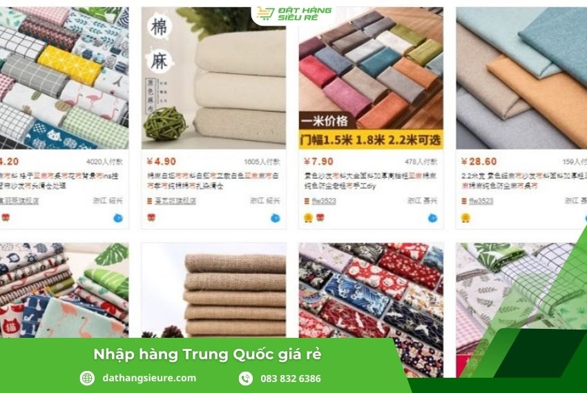 Nhập vải Trung Quốc qua sàn TMĐT 