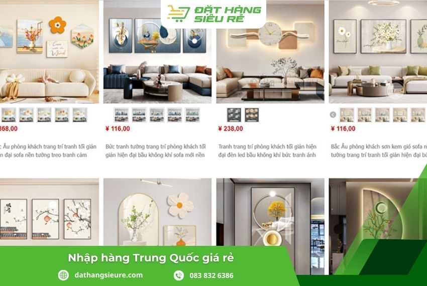 Trang TMĐT lớn - điểm đến hàng đầu để tìm đồ decor Trung Quốc