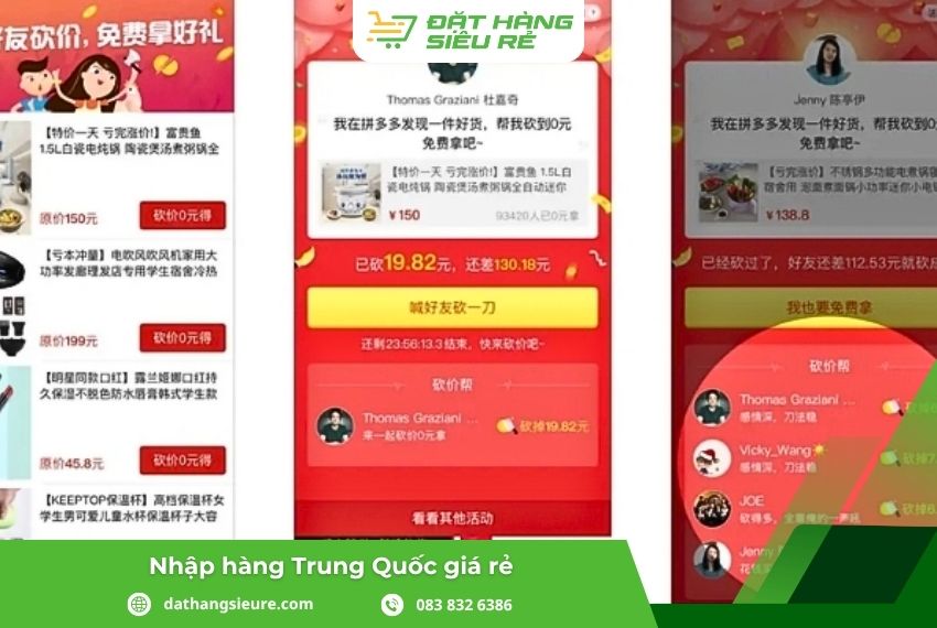 Pinduoduo - web mua hàng Trung Quốc theo nhóm nổi bật